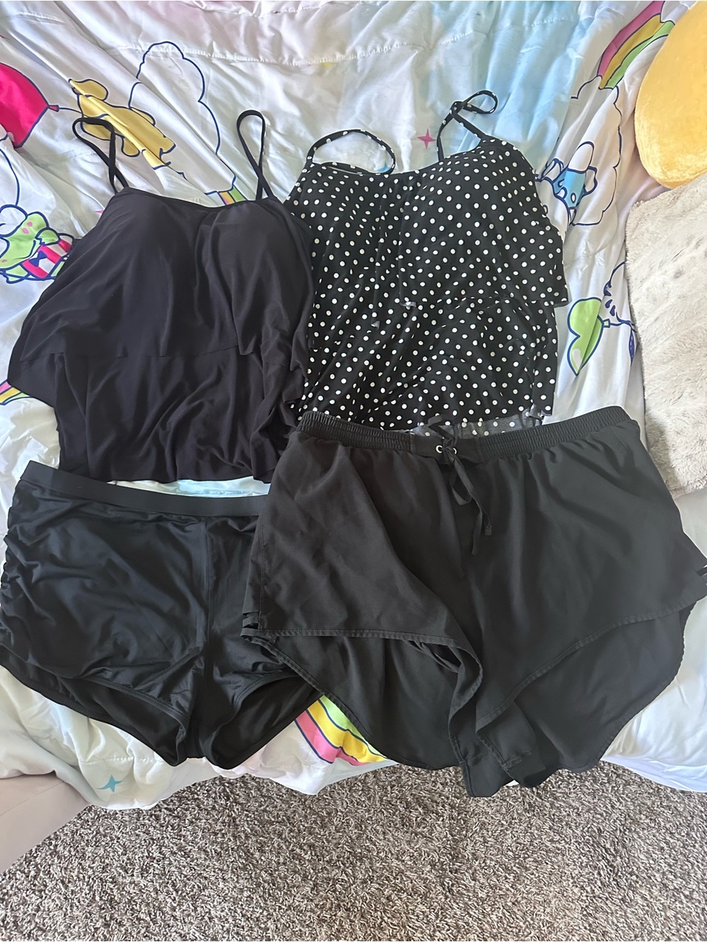 Lot of 2 Swim Tops & 2 Swim Bottoms - Women’s 14, 16, XXL.
